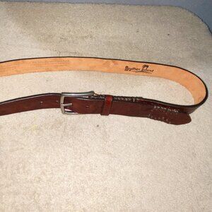 Leather Island by Bill Lavin Genuine Leather Brown Belt Size 36 Textured Casual